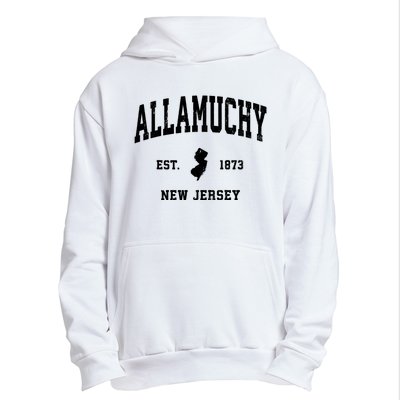 Allamuchy Est 1873 New Jersey Nj Vintage Athletic Sports Design Urban Pullover Hoodie