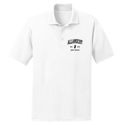 Allamuchy Est 1873 New Jersey Nj Vintage Athletic Sports Design PosiCharge RacerMesh Polo