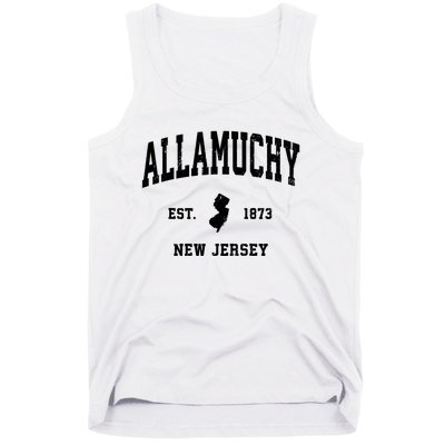 Allamuchy Est 1873 New Jersey Nj Vintage Athletic Sports Design Tank Top