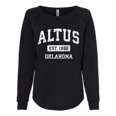 Altus Est 1886 Oklahoma Ok Vintage Sports Design Womens California Wash Sweatshirt