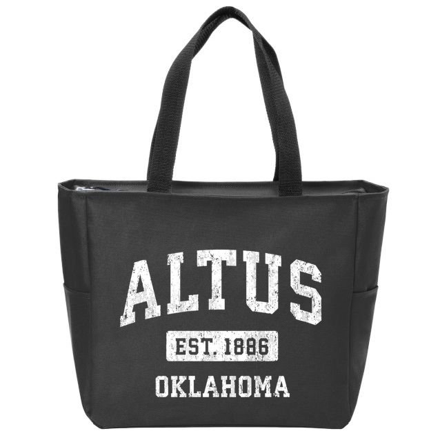 Altus Est 1886 Oklahoma Ok Vintage Sports Design Zip Tote Bag