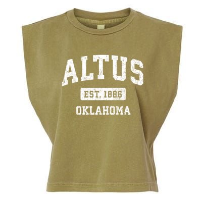 Altus Est 1886 Oklahoma Ok Vintage Sports Design Garment-Dyed Women's Muscle Tee