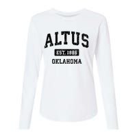 Altus Est 1886 Oklahoma Ok Vintage Sports Design Womens Cotton Relaxed Long Sleeve T-Shirt