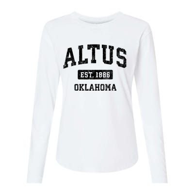 Altus Est 1886 Oklahoma Ok Vintage Sports Design Womens Cotton Relaxed Long Sleeve T-Shirt