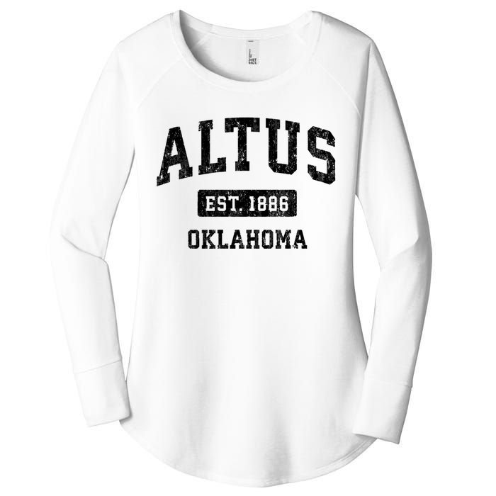 Altus Est 1886 Oklahoma Ok Vintage Sports Design Women's Perfect Tri Tunic Long Sleeve Shirt