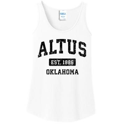 Altus Est 1886 Oklahoma Ok Vintage Sports Design Ladies Essential Tank