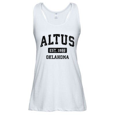 Altus Est 1886 Oklahoma Ok Vintage Sports Design Ladies Essential Flowy Tank