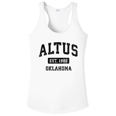 Altus Est 1886 Oklahoma Ok Vintage Sports Design Ladies PosiCharge Competitor Racerback Tank