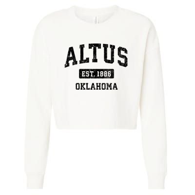 Altus Est 1886 Oklahoma Ok Vintage Sports Design Cropped Pullover Crew