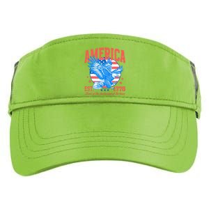 America Est 1776 Land Of The Free Because Of The Brave Adult Drive Performance Visor