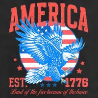 America Est 1776 Land Of The Free Because Of The Brave Adult Drive Performance Visor