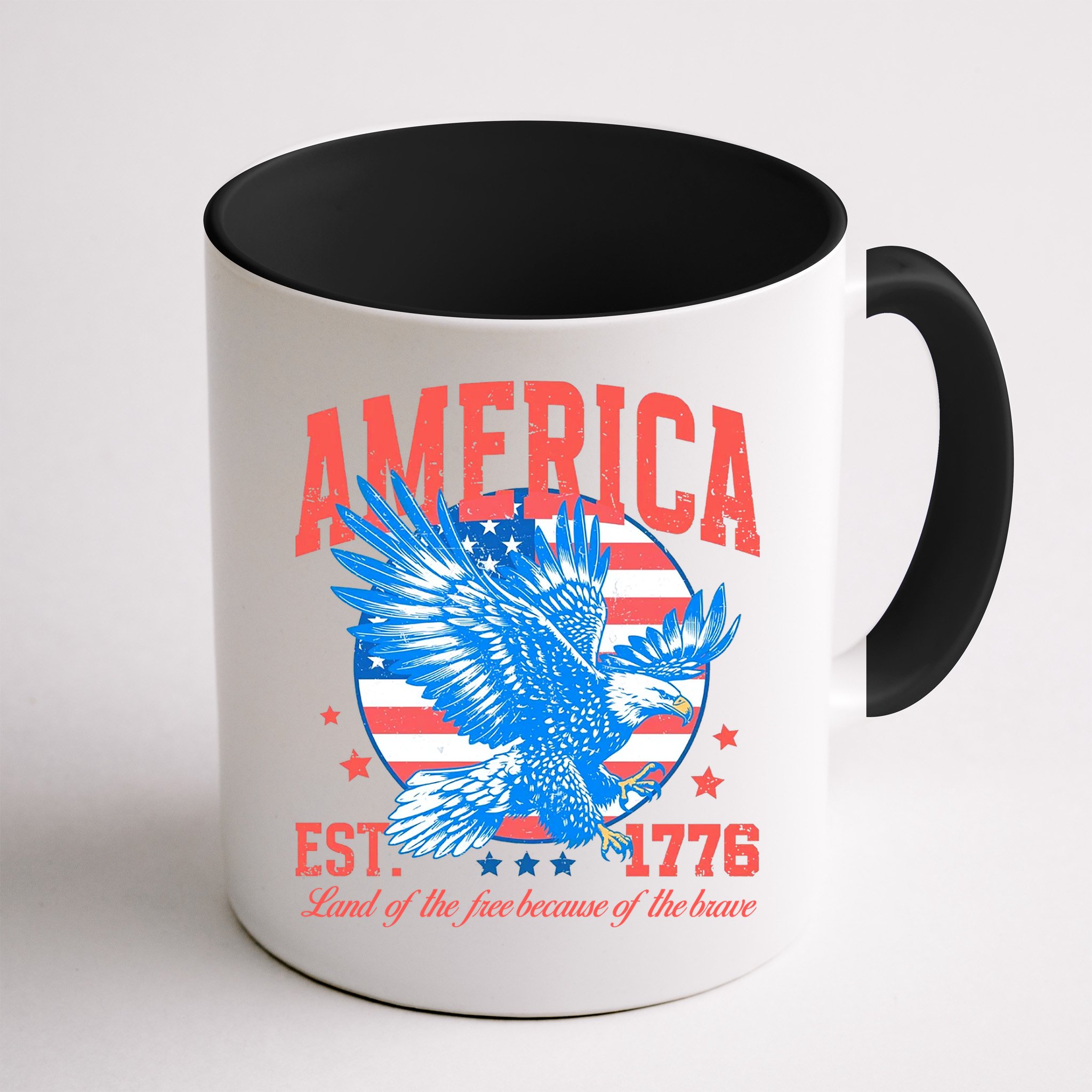 America Est 1776 Land Of The Free Because Of The Brave Mug