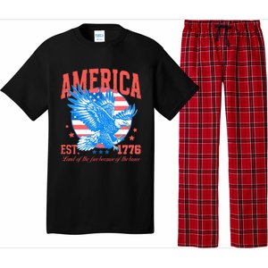 America Est 1776 Land Of The Free Because Of The Brave Pajama Set