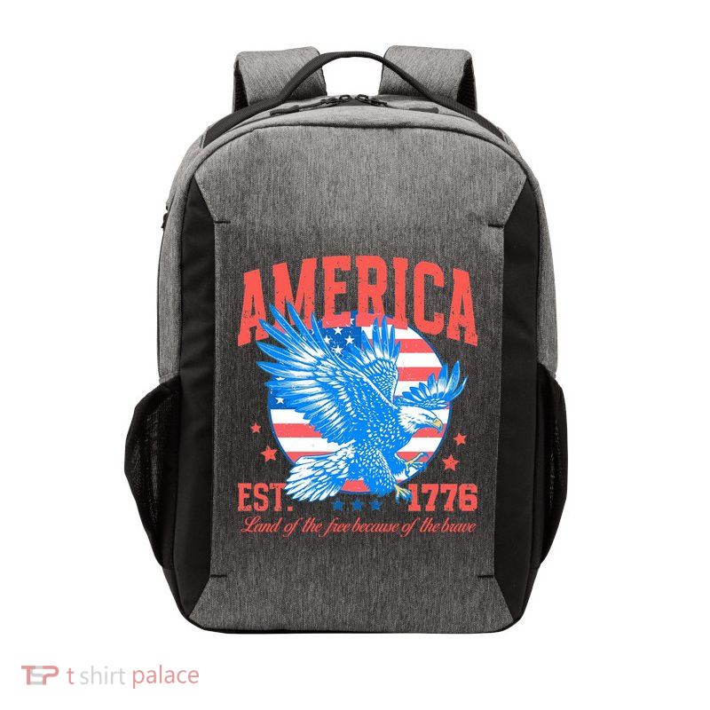 America Est 1776 Land Of The Free Because Of The Brave Vector Backpack