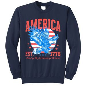 America Est 1776 Land Of The Free Because Of The Brave Sweatshirt