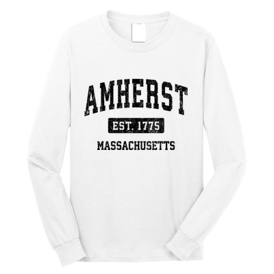 Amherst Est 1775 Massachusetts Ma Vintage Sports Established Design Long Sleeve Shirt