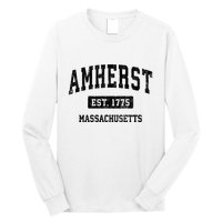 Amherst Est 1775 Massachusetts Ma Vintage Sports Established Design Long Sleeve Shirt