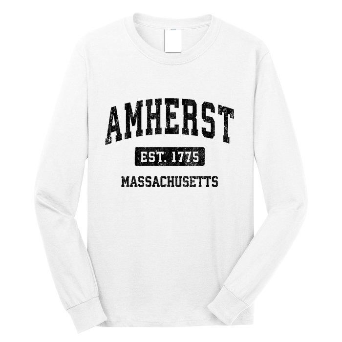 Amherst Est 1775 Massachusetts Ma Vintage Sports Established Design Long Sleeve Shirt