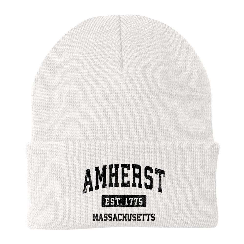 Amherst Est 1775 Massachusetts Ma Vintage Sports Established Design Beanie