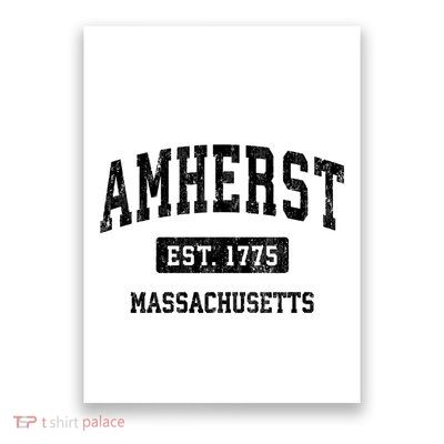 Amherst Est 1775 Massachusetts Ma Vintage Sports Established Design Poster
