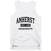 Amherst Est 1775 Massachusetts Ma Vintage Sports Established Design Tank Top