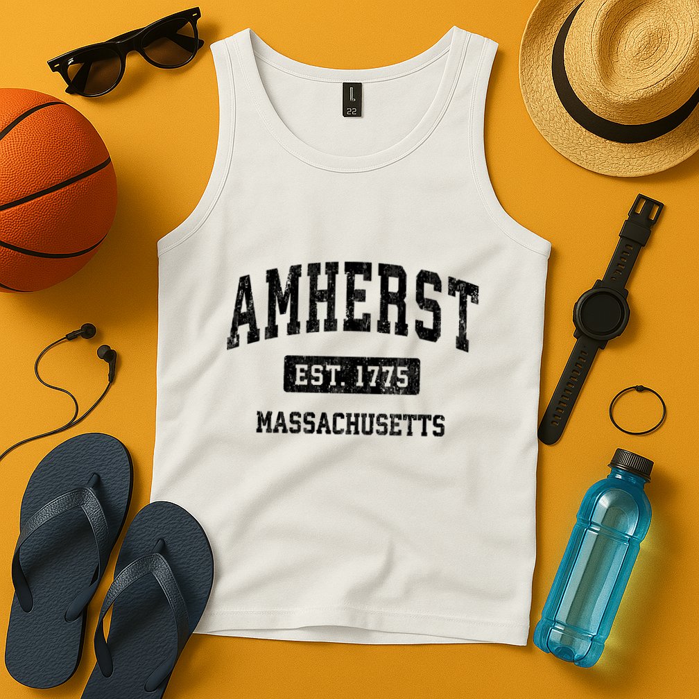 Amherst Est 1775 Massachusetts Ma Vintage Sports Established Design Tank Top