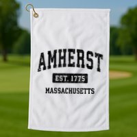 Amherst Est 1775 Massachusetts Ma Vintage Sports Established Design Golf Towel