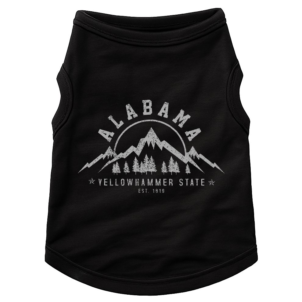 Alabama Est 1819 Yellowhammer State Mountains Pride Doggie Tank