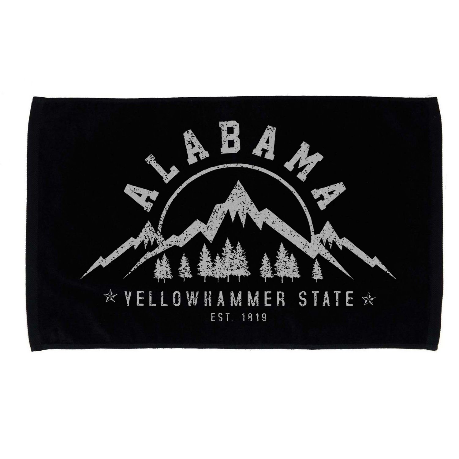 Alabama Est 1819 Yellowhammer State Mountains Pride Microfiber Hand Towel