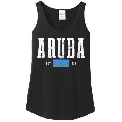 Aruba Est. 1499 Aruba Flag Pride Vintage Aruba Ladies Essential Tank