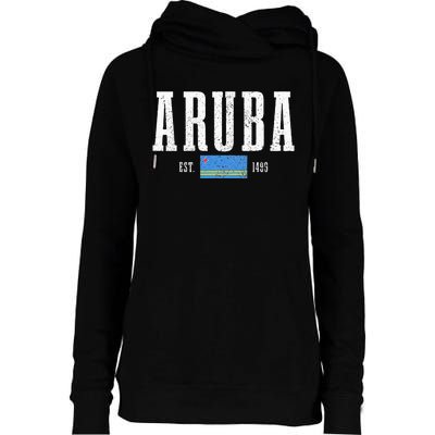 Aruba Est. 1499 Aruba Flag Pride Vintage Aruba Womens Funnel Neck Pullover Hood