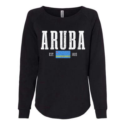 Aruba Est. 1499 Aruba Flag Pride Vintage Aruba Womens California Wash Sweatshirt