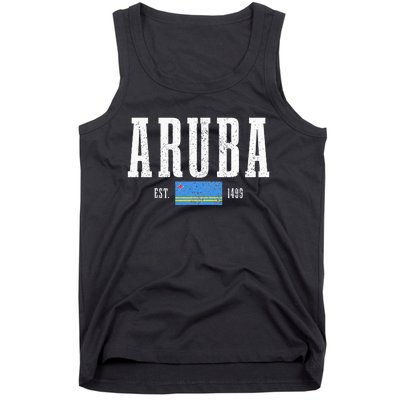 Aruba Est. 1499 Aruba Flag Pride Vintage Aruba Tank Top