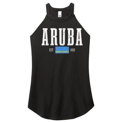 Aruba Est. 1499 Aruba Flag Pride Vintage Aruba Women’s Perfect Tri Rocker Tank