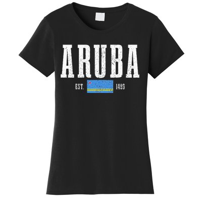 Aruba Est. 1499 Aruba Flag Pride Vintage Aruba Women's T-Shirt