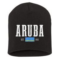 Aruba Est. 1499 Aruba Flag Pride Vintage Aruba Short Acrylic Beanie