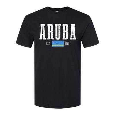 Aruba Est. 1499 Aruba Flag Pride Vintage Aruba Softstyle® CVC T-Shirt