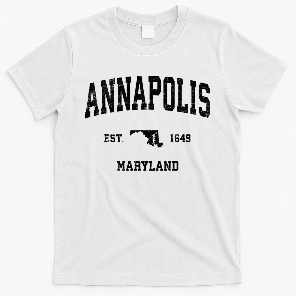 Annapolis Est 1649 Maryland Md Vintage Sports Design T-Shirt