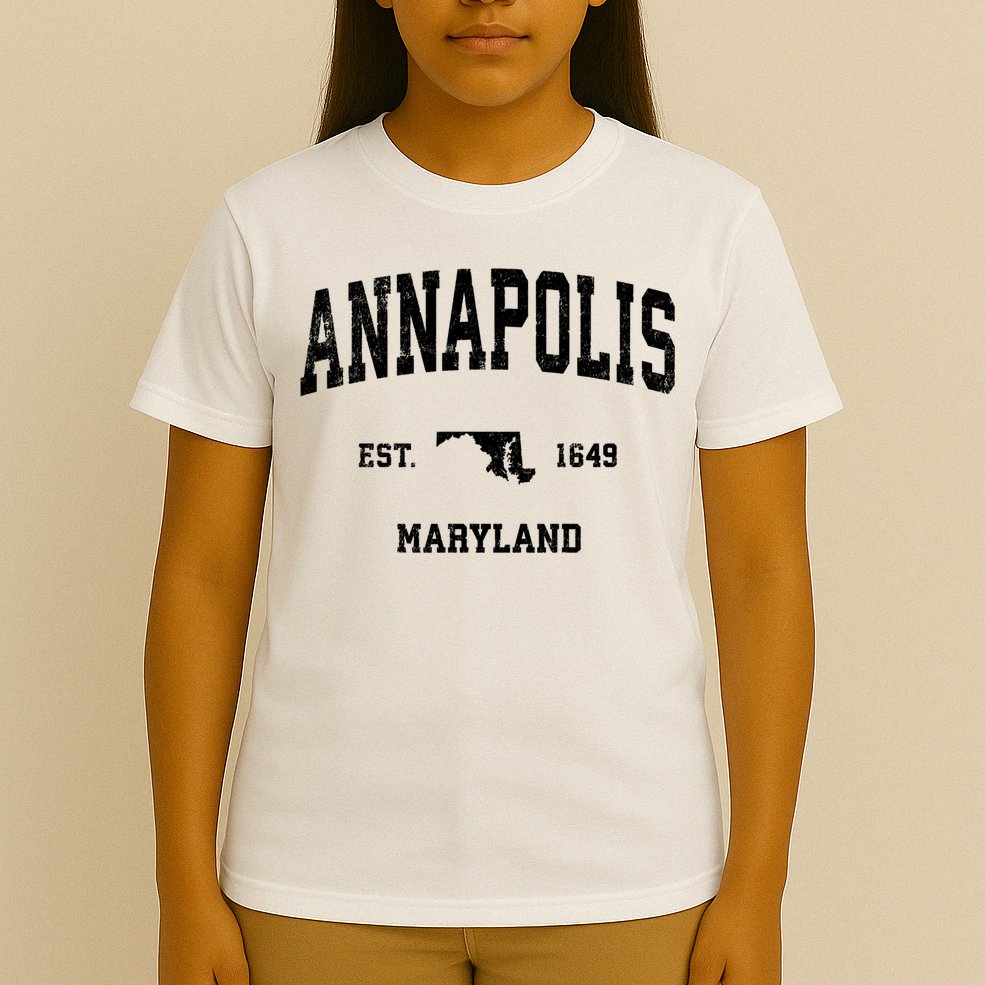 Annapolis Est 1649 Maryland Md Vintage Sports Design T-Shirt