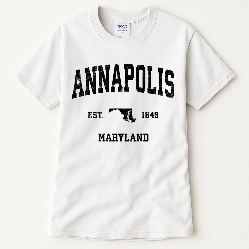 Annapolis Est 1649 Maryland Md Vintage Sports Design Tall T-Shirt