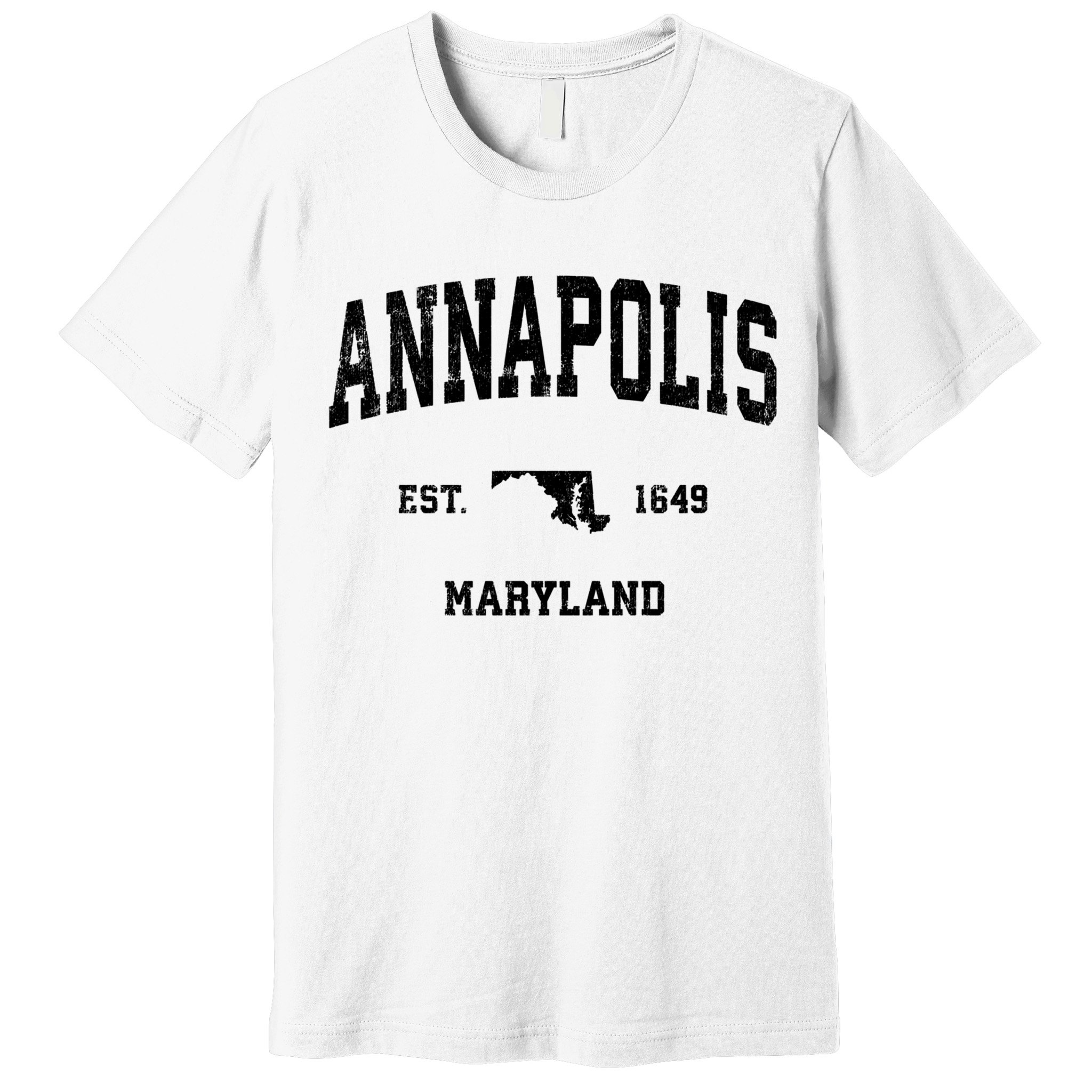 Annapolis Est 1649 Maryland Md Vintage Sports Design Premium T-Shirt