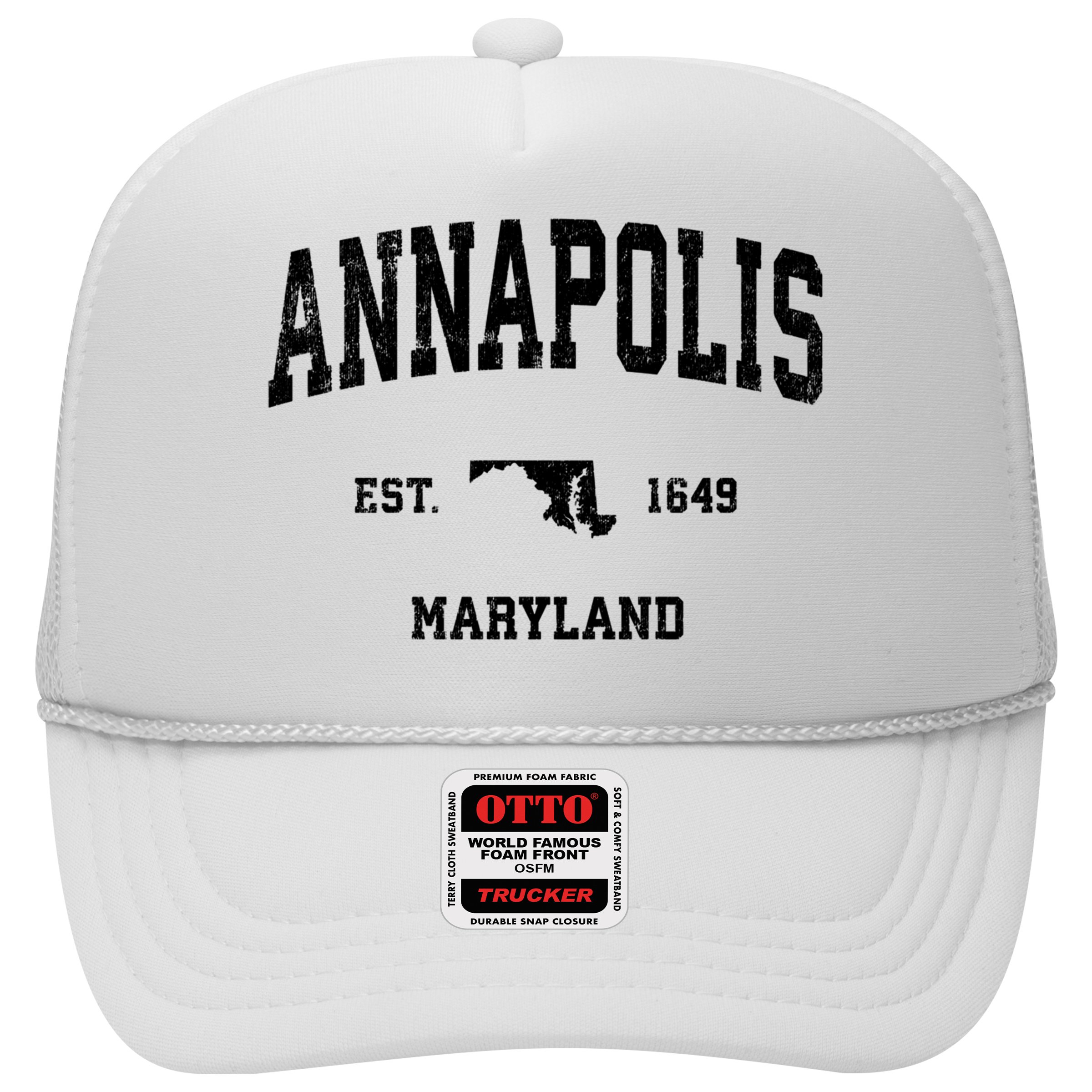 Annapolis Est 1649 Maryland Md Vintage Sports Design Hat