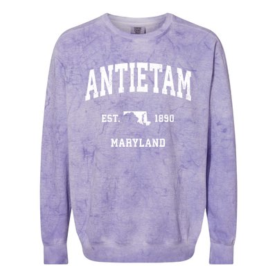 Antietam Est 1890 Maryland Md Vintage Athletic Sports Design Colorblast Crewneck Sweatshirt