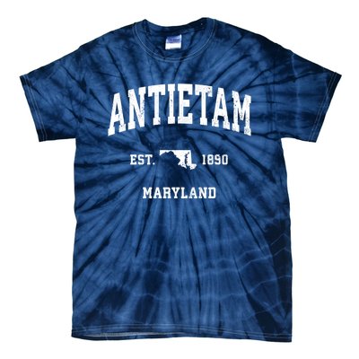 Antietam Est 1890 Maryland Md Vintage Athletic Sports Design Tie-Dye T-Shirt