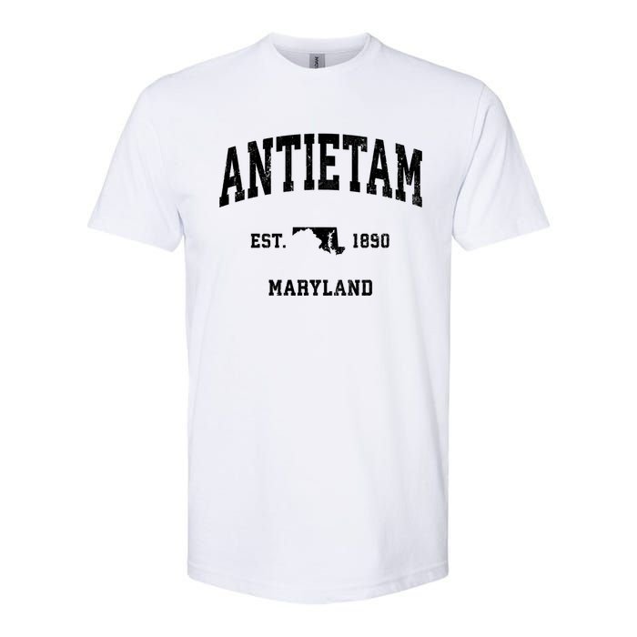 Antietam Est 1890 Maryland Md Vintage Athletic Sports Design Softstyle CVC T-Shirt