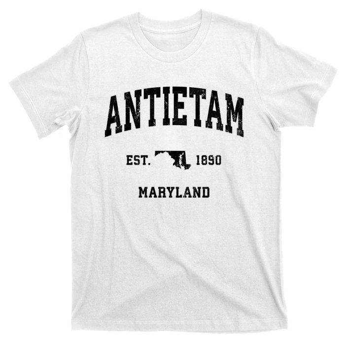 Antietam Est 1890 Maryland Md Vintage Athletic Sports Design T-Shirt