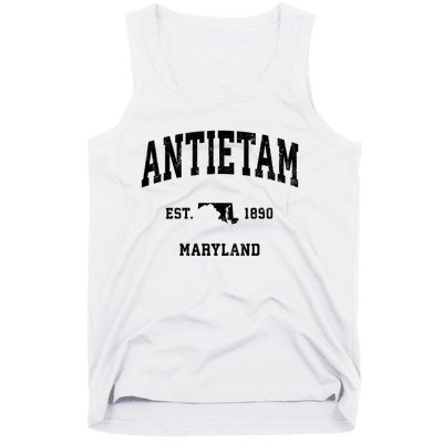 Antietam Est 1890 Maryland Md Vintage Athletic Sports Design Tank Top