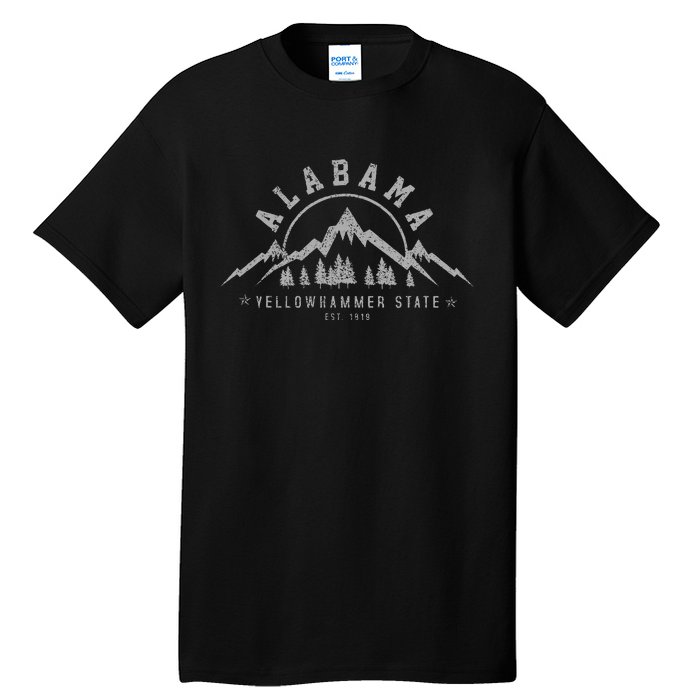 Alabama Est 1819 Yellowhammer State Mountains Pride Gift Tall T-Shirt