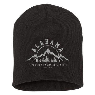 Alabama Est 1819 Yellowhammer State Mountains Pride Gift Short Acrylic Beanie