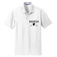 Arkansas Est. 1836 Natural State Vintage Dry Zone Grid Polo